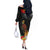 Papua New Guinea Independence Day Off The Shoulder Long Sleeve Dress PNG Flag and Bird-of-Paradise
