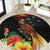 Papua New Guinea Independence Day Round Carpet PNG Flag and Bird-of-Paradise