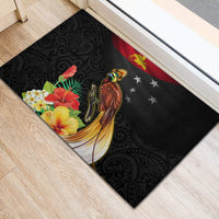 Papua New Guinea Independence Day Rubber Doormat PNG Flag and Bird-of-Paradise