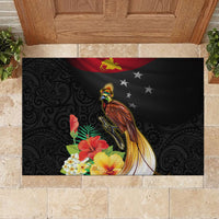 Papua New Guinea Independence Day Rubber Doormat PNG Flag and Bird-of-Paradise