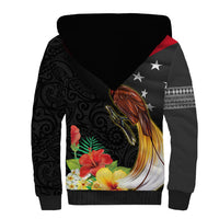 Papua New Guinea Independence Day Sherpa Hoodie PNG Flag and Bird-of-Paradise
