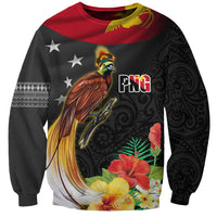 Papua New Guinea Independence Day Sweatshirt PNG Flag and Bird-of-Paradise