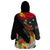 Papua New Guinea Independence Day Wearable Blanket Hoodie PNG Flag and Bird-of-Paradise