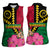 Vanuatu Flag Hibiscus Polynesian Pattern Women Sleeveless Polo Shirt