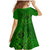 Hawaii Monk Seal and Dolphin Family Matching Mermaid Dress and Hawaiian Shirt Polynesian Kakau Pattern Green