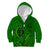 Hawaii Monk Seal and Dolphin Kid Hoodie Polynesian Kakau Pattern Green