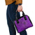 Hawaii Monk Seal and Dolphin Shoulder Handbag Polynesian Kakau Pattern Purple