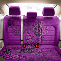 Hawaii Monk Seal and Dolphin Back Car Seat Cover Polynesian Kakau Pattern Pink