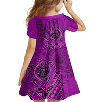 Hawaii Monk Seal and Dolphin Family Matching Off Shoulder Short Dress and Hawaiian Shirt Polynesian Kakau Pattern Pink LT03 - Polynesian Pride