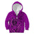 Hawaii Monk Seal and Dolphin Kid Hoodie Polynesian Kakau Pattern Pink