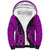Hawaii Monk Seal and Dolphin Sherpa Hoodie Polynesian Kakau Pattern Pink