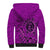 Hawaii Monk Seal and Dolphin Sherpa Hoodie Polynesian Kakau Pattern Pink