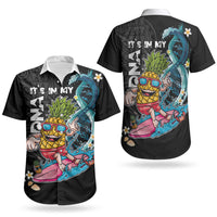 Hawaii Pineapple Surfing Couples Matching Mermaid Dress and Hawaiian Shirt It's in My DNA - Kakau and Polynesian Pattern LT03 - Polynesian Pride