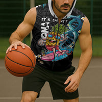 Hawaii Pineapple Surfing Sleeveless Zip Hoodie It's in My DNA - Kakau and Polynesian Pattern LT03 - Polynesian Pride