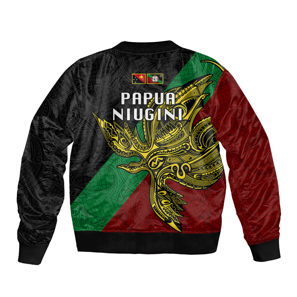 Papua New Guinea East New Britain Province Bomber Jacket PNG Birds Of Paradise Polynesian Arty Style LT03 - Polynesian Pride