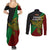Papua New Guinea East New Britain Province Couples Matching Summer Maxi Dress and Long Sleeve Button Shirts PNG Birds Of Paradise Polynesian Arty Style LT03 - Polynesian Pride