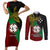 Custom Papua New Guinea East New Britain Province Couples Matching Short Sleeve Bodycon Dress and Long Sleeve Button Shirts PNG Birds Of Paradise Polynesian Arty Style LT03 Green - Polynesian Pride