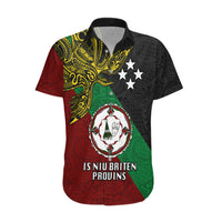 Custom Papua New Guinea East New Britain Province Hawaiian Shirt PNG Birds Of Paradise Polynesian Arty Style LT03 Green - Polynesian Pride