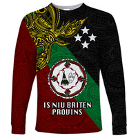 Custom Papua New Guinea East New Britain Province Long Sleeve Shirt PNG Birds Of Paradise Polynesian Arty Style LT03 Unisex Green - Polynesian Pride