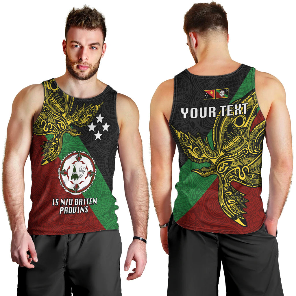 Custom Papua New Guinea East New Britain Province Men Tank Top PNG Birds Of Paradise Polynesian Arty Style LT03 - Polynesian Pride