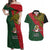 Papua New Guinea East Sepik Province Couples Matching Off Shoulder Maxi Dress and Hawaiian Shirt PNG Birds Of Paradise Polynesian Arty Style LT03 Green - Polynesian Pride
