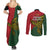 Papua New Guinea East Sepik Province Couples Matching Summer Maxi Dress and Long Sleeve Button Shirts PNG Birds Of Paradise Polynesian Arty Style LT03 - Polynesian Pride