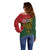 Papua New Guinea East Sepik Province Off Shoulder Sweater PNG Birds Of Paradise Polynesian Arty Style LT03 - Polynesian Pride