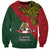 Papua New Guinea East Sepik Province Sweatshirt PNG Birds Of Paradise Polynesian Arty Style LT03 Unisex Green - Polynesian Pride