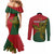 Custom Papua New Guinea East Sepik Province Couples Matching Mermaid Dress and Long Sleeve Button Shirts PNG Birds Of Paradise Polynesian Arty Style LT03 - Polynesian Pride