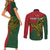 Custom Papua New Guinea East Sepik Province Couples Matching Short Sleeve Bodycon Dress and Long Sleeve Button Shirts PNG Birds Of Paradise Polynesian Arty Style LT03 - Polynesian Pride