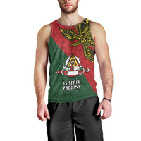 Custom Papua New Guinea East Sepik Province Men Tank Top PNG Birds Of Paradise Polynesian Arty Style LT03 - Polynesian Pride