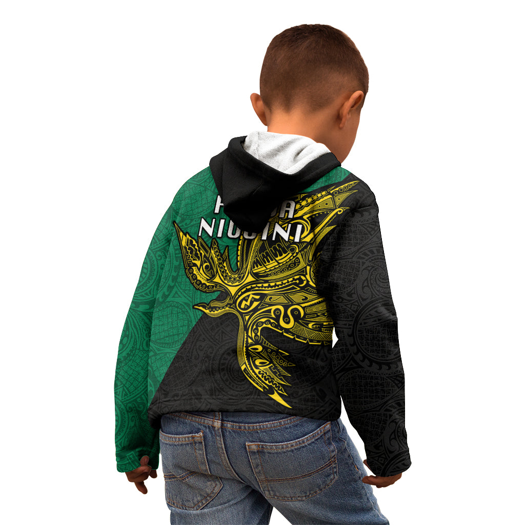 Papua New Guinea Enga Province Kid Hoodie PNG Birds Of Paradise Polynesian Arty Style LT03 - Polynesian Pride