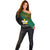 Papua New Guinea Enga Province Off Shoulder Sweater PNG Birds Of Paradise Polynesian Arty Style LT03 - Polynesian Pride