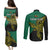 Custom Papua New Guinea Enga Province Couples Matching Puletasi Dress and Long Sleeve Button Shirts PNG Birds Of Paradise Polynesian Arty Style LT03 - Polynesian Pride