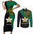 Custom Papua New Guinea Enga Province Couples Matching Short Sleeve Bodycon Dress and Long Sleeve Button Shirts PNG Birds Of Paradise Polynesian Arty Style LT03 Green - Polynesian Pride