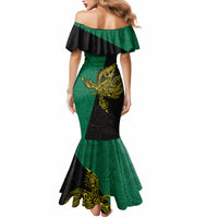 Custom Papua New Guinea Enga Province Mermaid Dress PNG Birds Of Paradise Polynesian Arty Style LT03 - Polynesian Pride