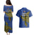 Papua New Guinea Gulf Province Couples Matching Puletasi Dress and Hawaiian Shirt PNG Birds Of Paradise Polynesian Arty Style LT03 - Polynesian Pride