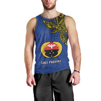 Papua New Guinea Gulf Province Men Tank Top PNG Birds Of Paradise Polynesian Arty Style LT03 - Polynesian Pride