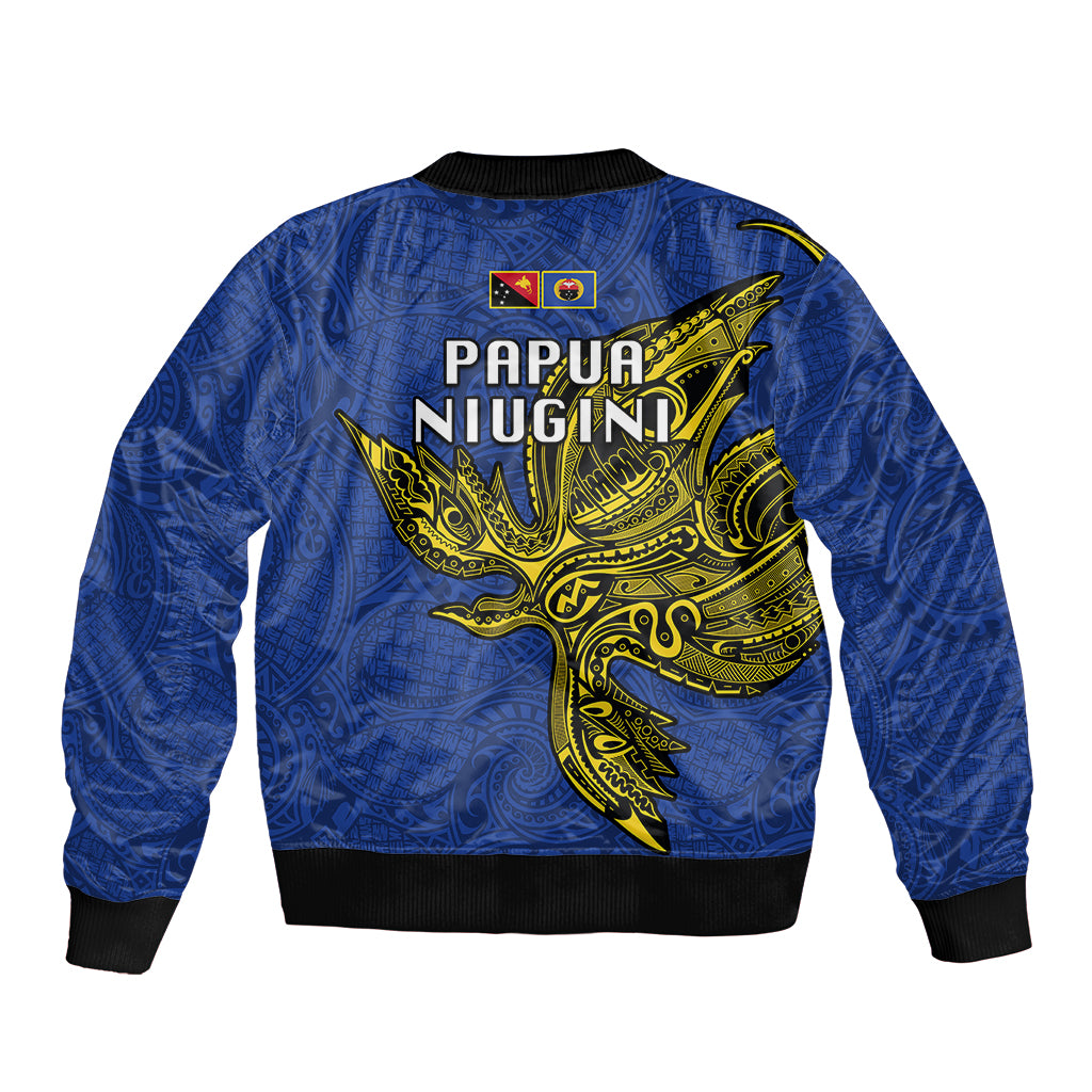 Papua New Guinea Gulf Province Sleeve Zip Bomber Jacket PNG Birds Of Paradise Polynesian Arty Style LT03 - Polynesian Pride