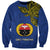 Papua New Guinea Gulf Province Sweatshirt PNG Birds Of Paradise Polynesian Arty Style LT03 Unisex Blue - Polynesian Pride