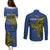 Custom Papua New Guinea Gulf Province Couples Matching Puletasi Dress and Long Sleeve Button Shirts PNG Birds Of Paradise Polynesian Arty Style LT03 - Polynesian Pride
