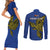 Custom Papua New Guinea Gulf Province Couples Matching Short Sleeve Bodycon Dress and Long Sleeve Button Shirts PNG Birds Of Paradise Polynesian Arty Style LT03 - Polynesian Pride