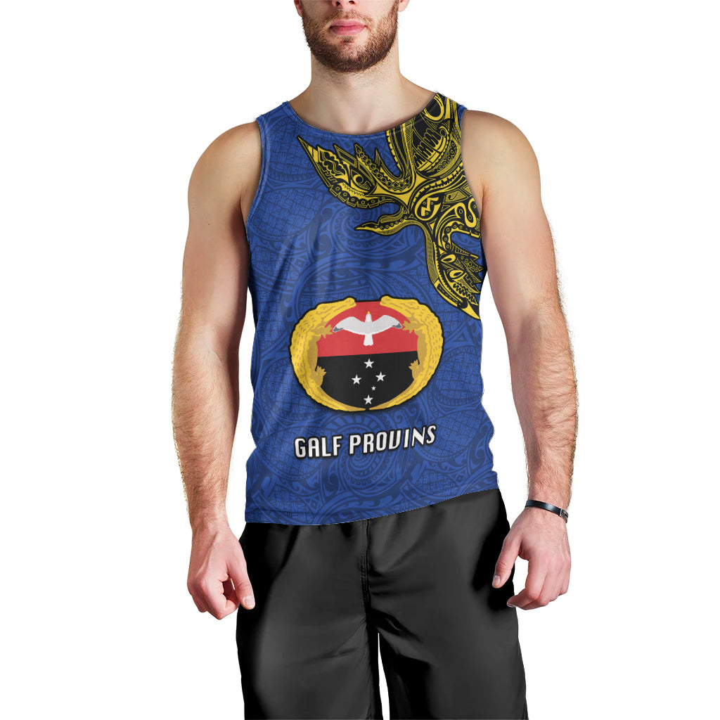 Custom Papua New Guinea Gulf Province Men Tank Top PNG Birds Of Paradise Polynesian Arty Style LT03 - Polynesian Pride