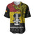 Papua New Guinea Madang Province Baseball Jersey PNG Birds Of Paradise Polynesian Arty Style LT03 Yellow - Polynesian Pride