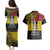 Papua New Guinea Madang Province Couples Matching Puletasi Dress and Hawaiian Shirt PNG Birds Of Paradise Polynesian Arty Style LT03 - Polynesian Pride