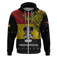 Custom Papua New Guinea Madang Province Hoodie PNG Birds Of Paradise Polynesian Arty Style LT03 Zip Hoodie Yellow - Polynesian Pride