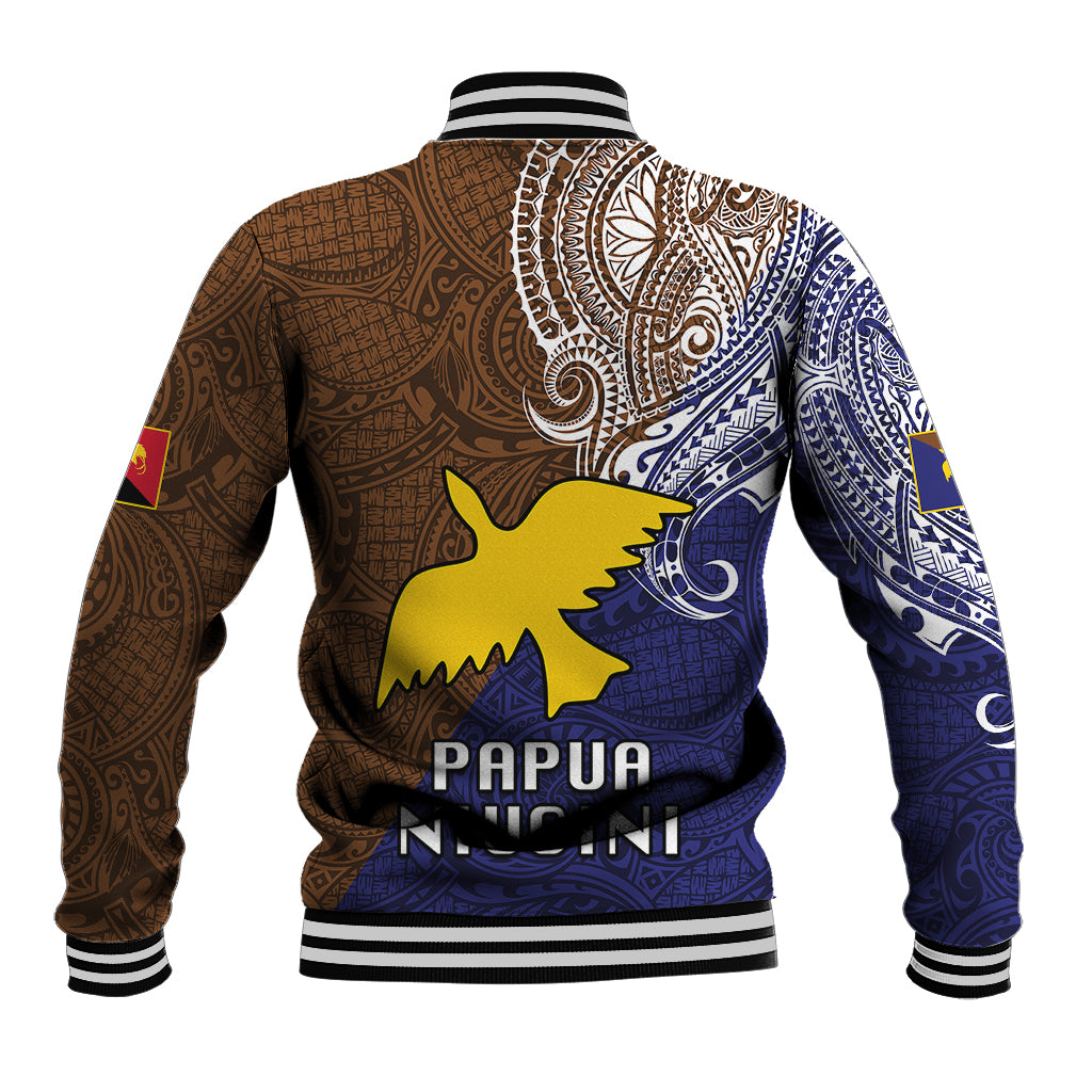 Papua New Guinea Manus Province Baseball Jacket PNG Birds Of Paradise Polynesian Arty Style LT03 - Polynesian Pride