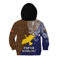 Papua New Guinea Manus Province Kid Hoodie PNG Birds Of Paradise Polynesian Arty Style LT03 - Polynesian Pride