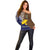 Papua New Guinea Manus Province Off Shoulder Sweater PNG Birds Of Paradise Polynesian Arty Style LT03 - Polynesian Pride