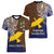 Papua New Guinea Manus Province Women V Neck T Shirt PNG Birds Of Paradise Polynesian Arty Style LT03 - Polynesian Pride